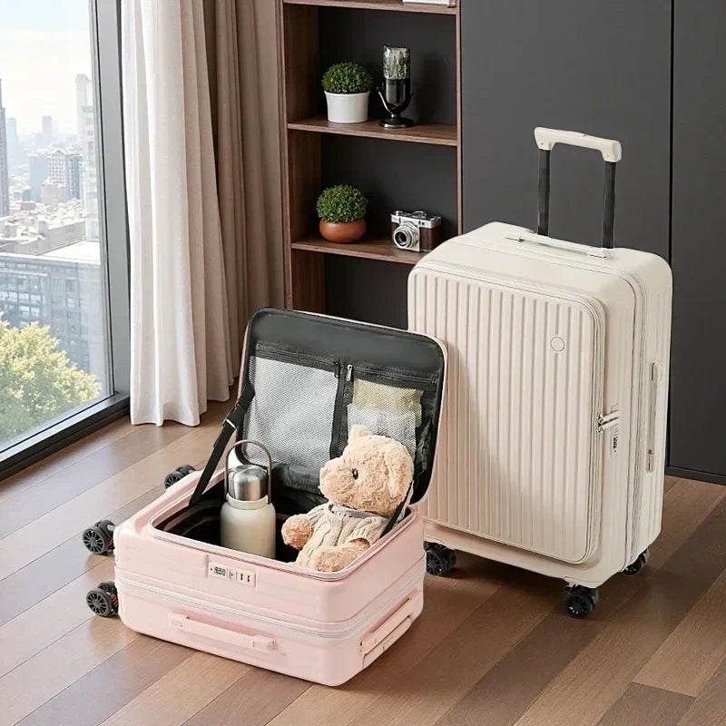 Front Opening Expandable Travel Suitcase
