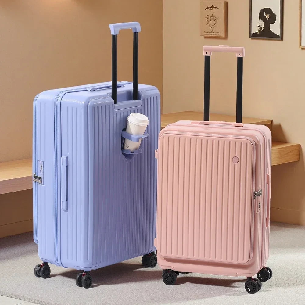 Front Opening Expandable Travel Suitcase