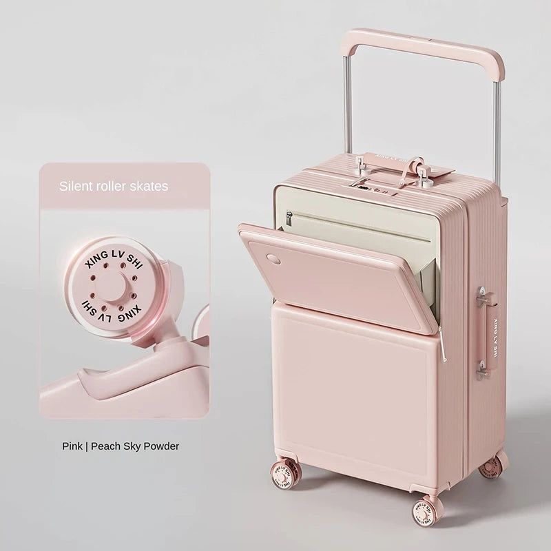 Front Opening Carry-On Suitcase