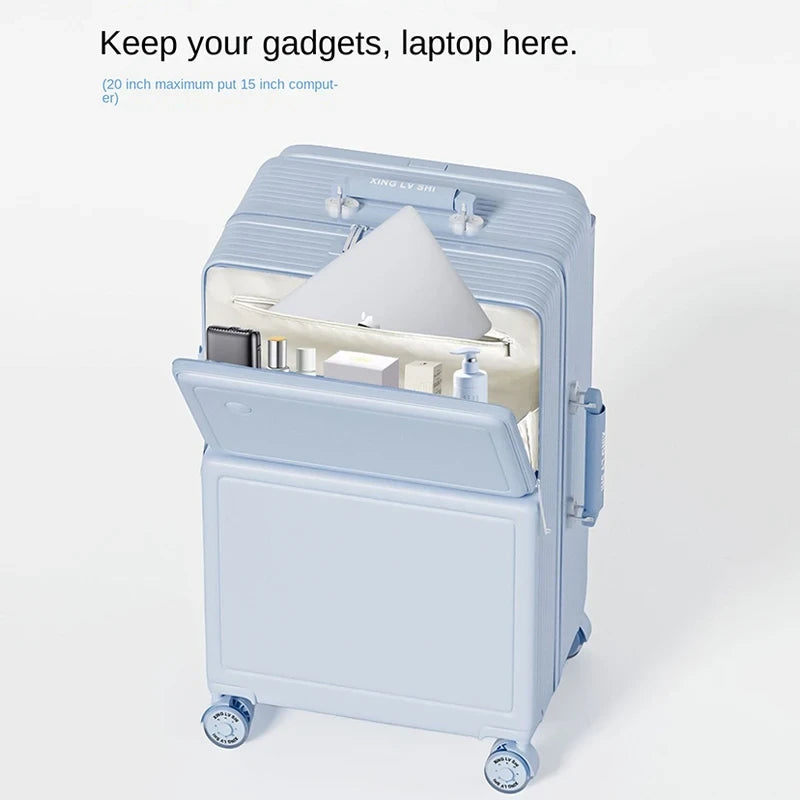 Front Opening Carry-On Suitcase