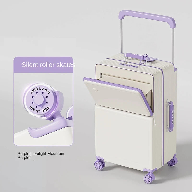 Front Opening Carry-On Suitcase