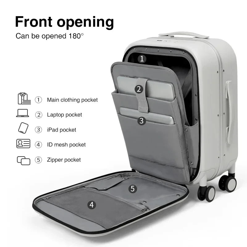Aluminum Frame Rolling Cabin Suitcase