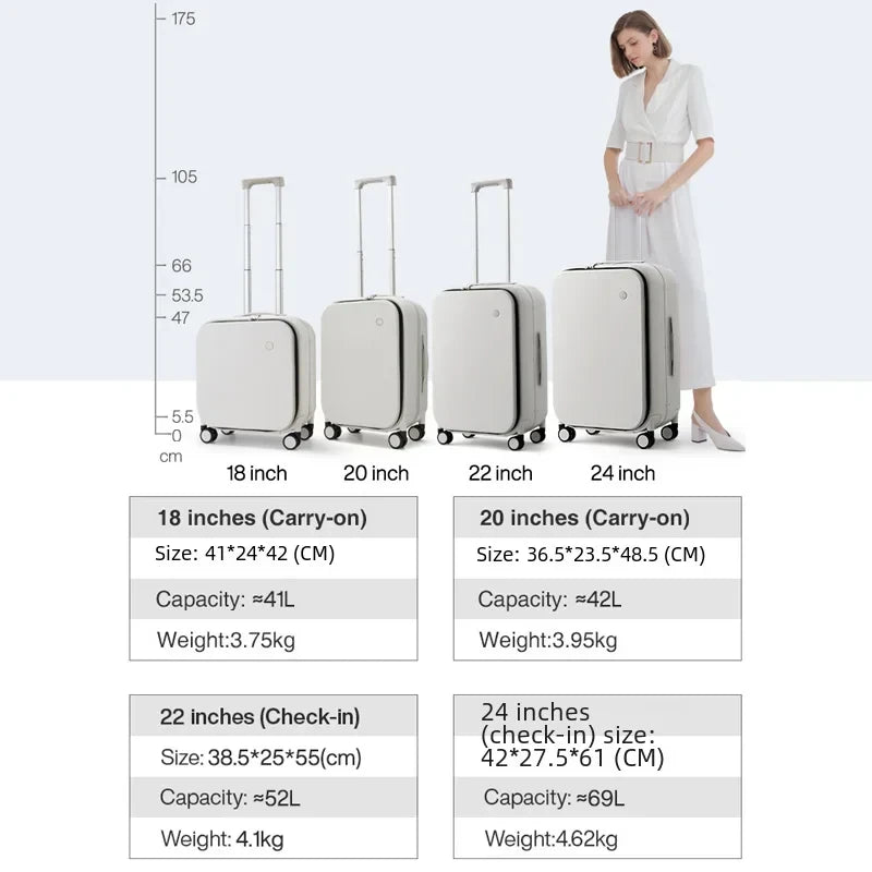 Aluminum Frame Rolling Cabin Suitcase