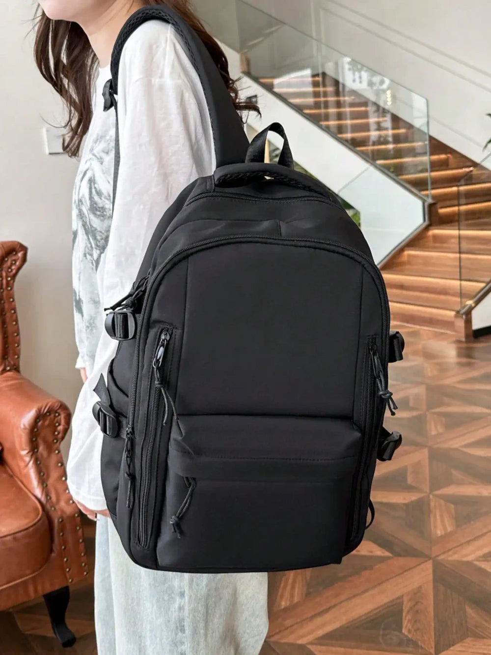 Lightweight Nylon Student Backpack