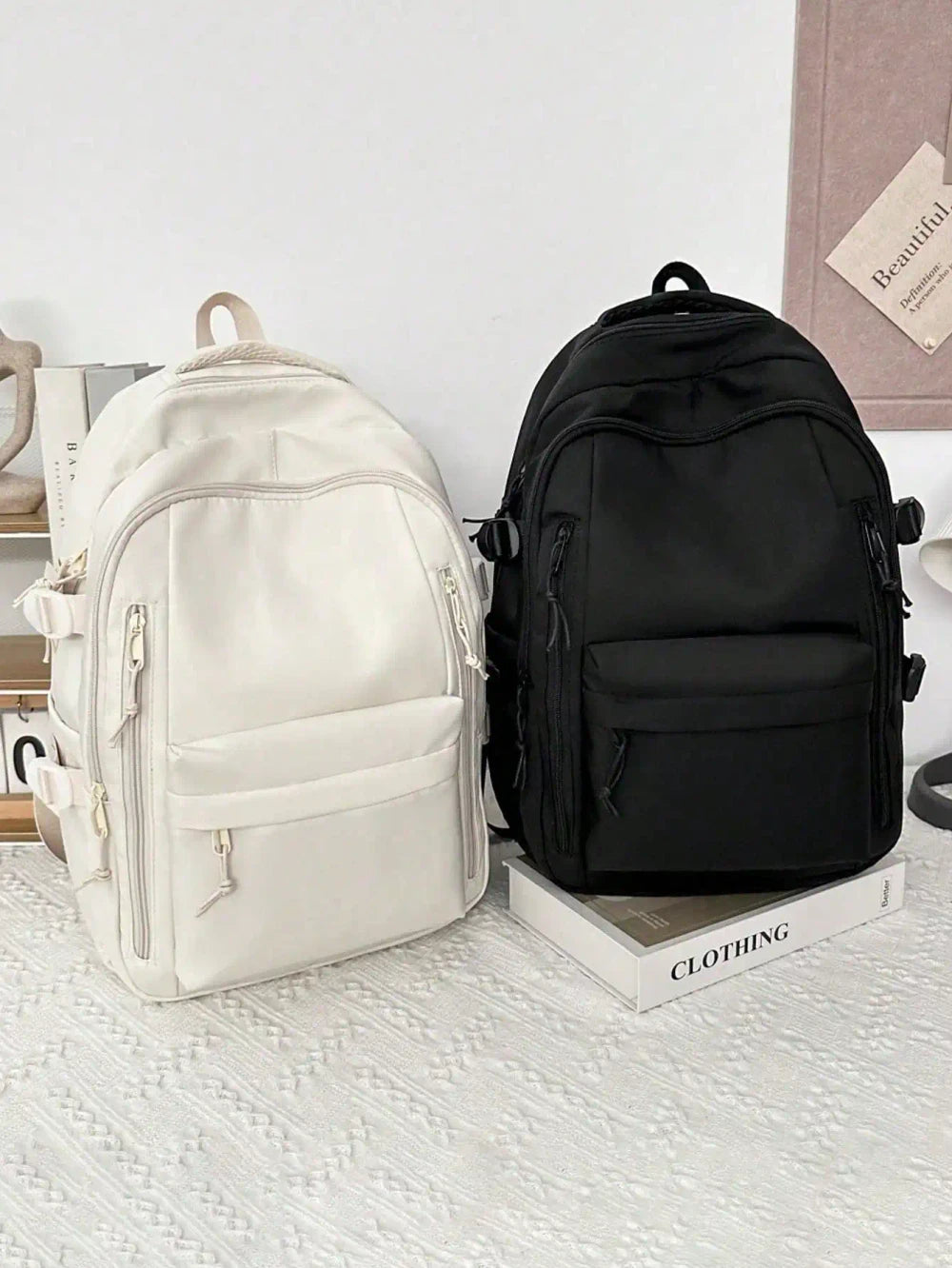 Lightweight Nylon Student Backpack