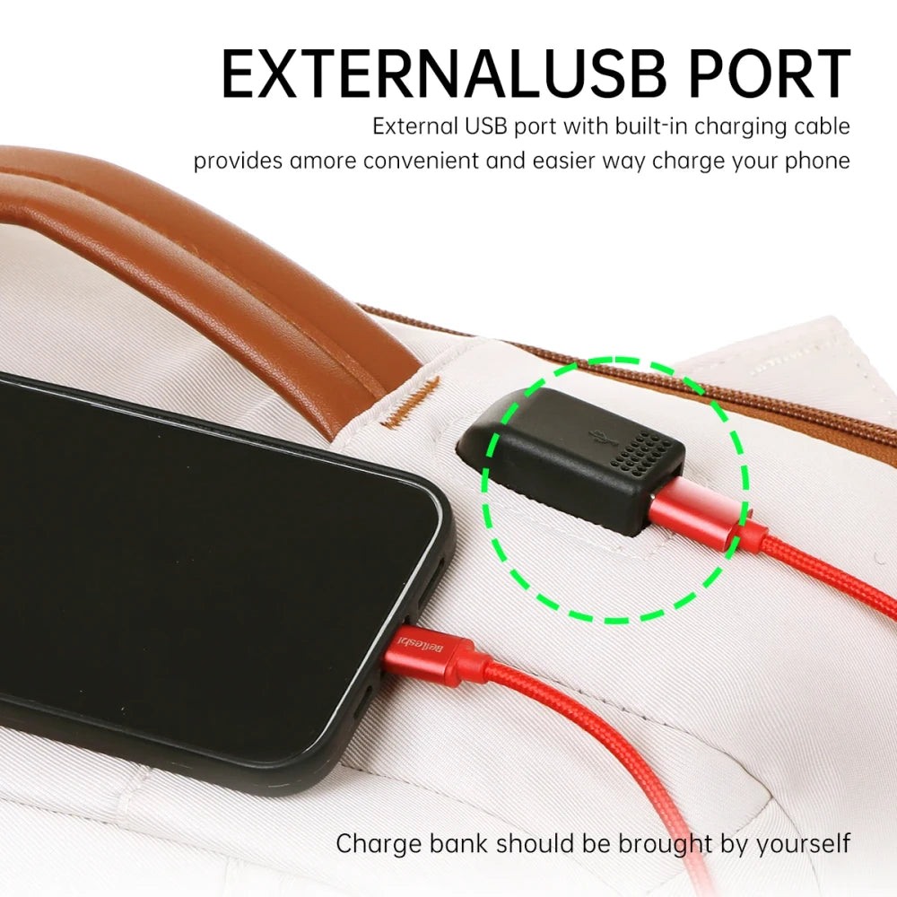 USB Rechargeable Waterproof Laptop Backpack