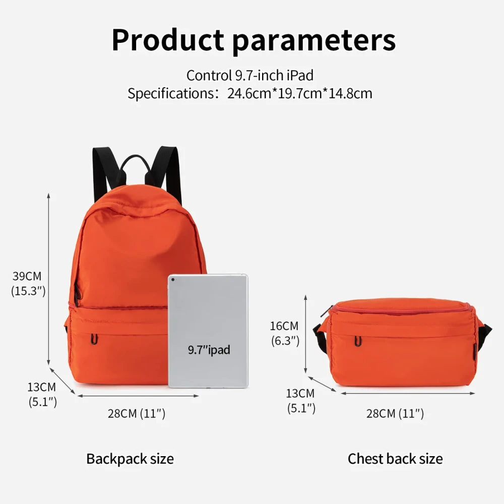 Foldable Casual Crossbody Backpack
