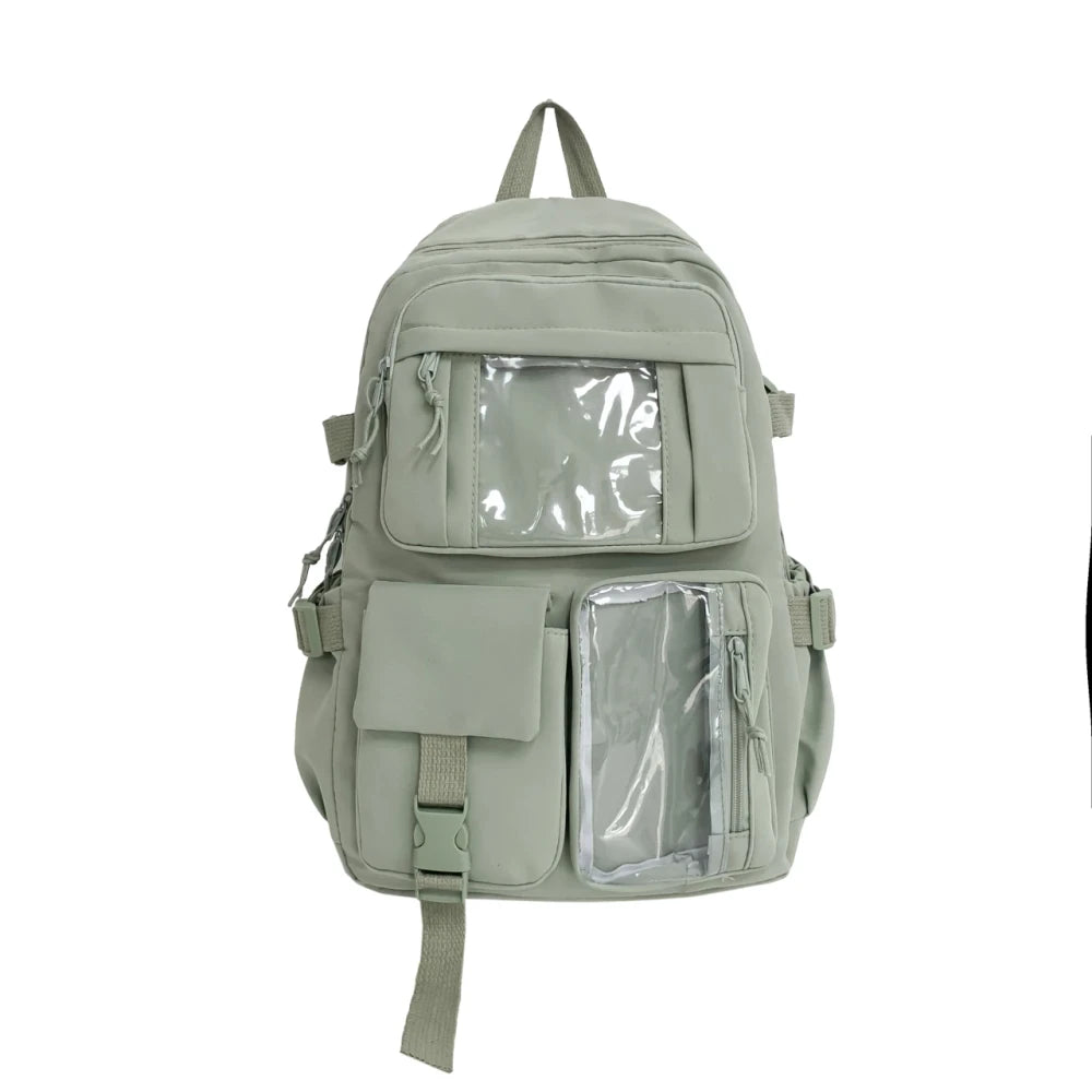 Multi-Pocket Nylon Student Backpack
