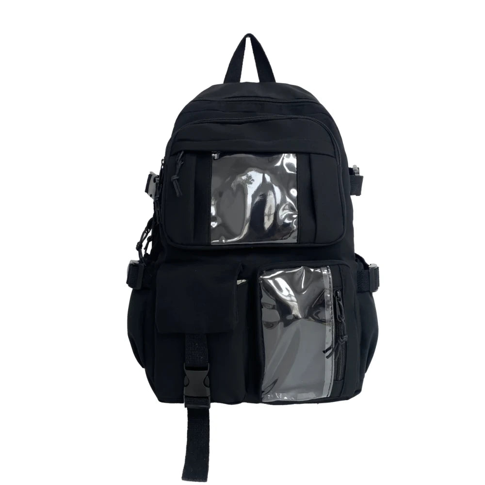 Multi-Pocket Nylon Student Backpack