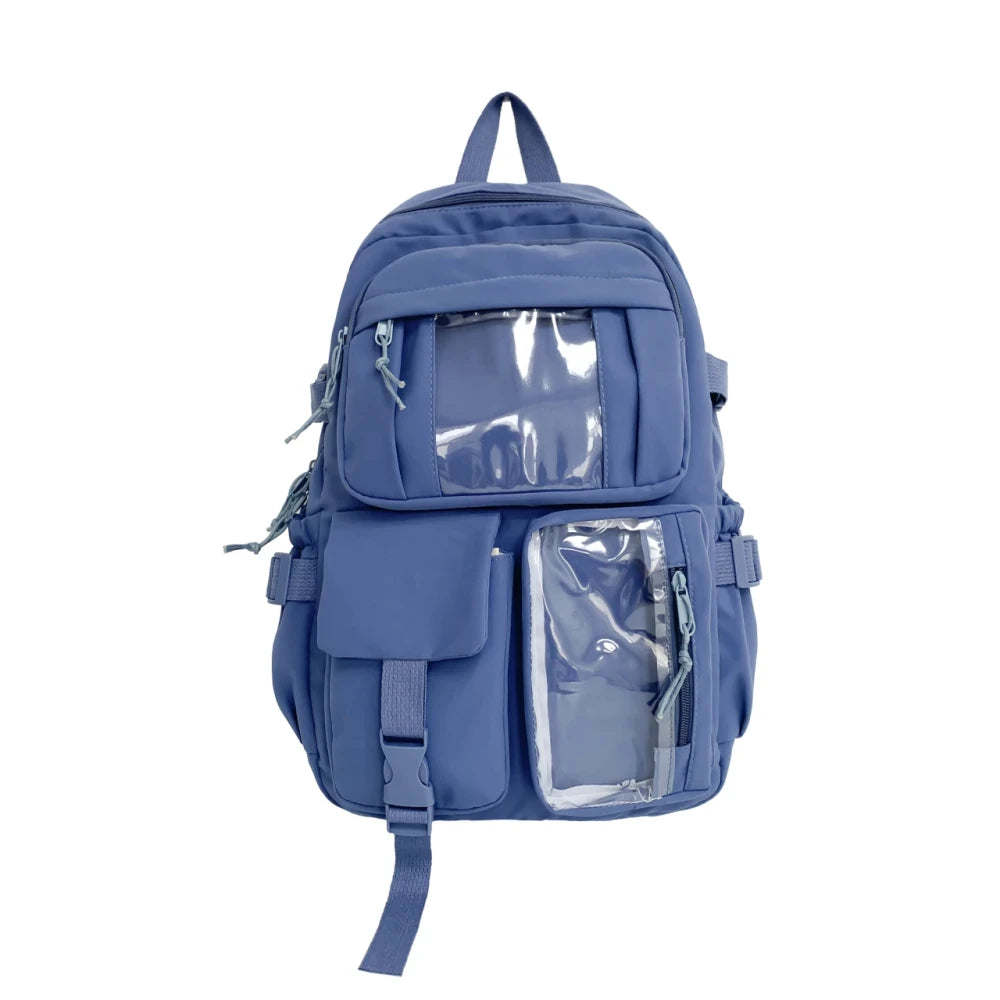 Multi-Pocket Nylon Student Backpack