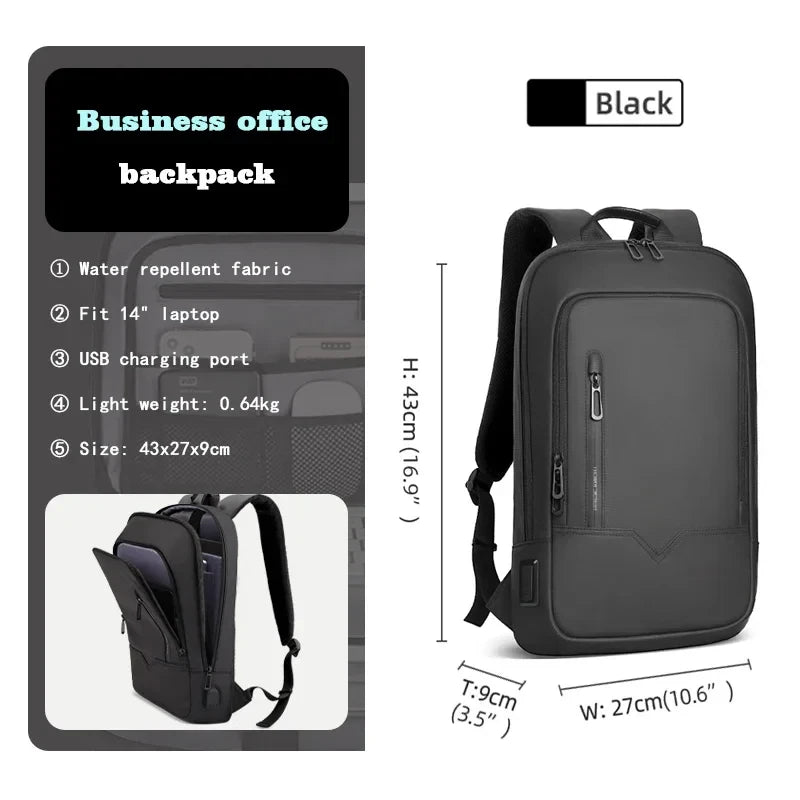 Minimalist Slim Business Laptop Backpack