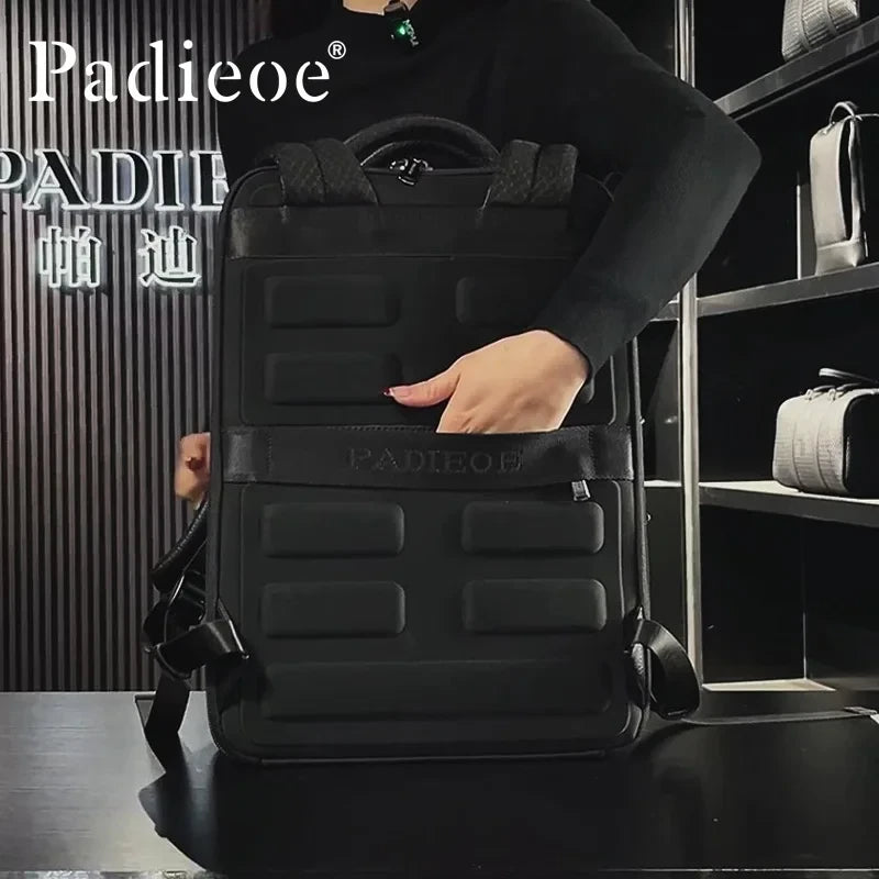 Full-Grain Leather Laptop Backpack