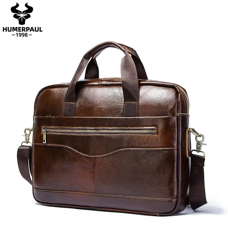 Genuine Leather Professional Laptop Briefcase