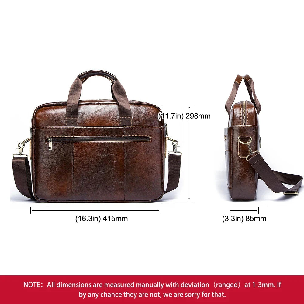 Genuine Leather Professional Laptop Briefcase
