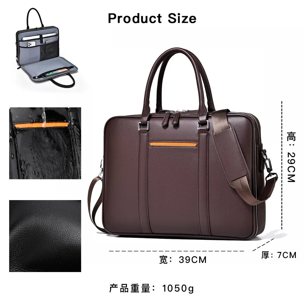 Genuine Leather Business Briefcase