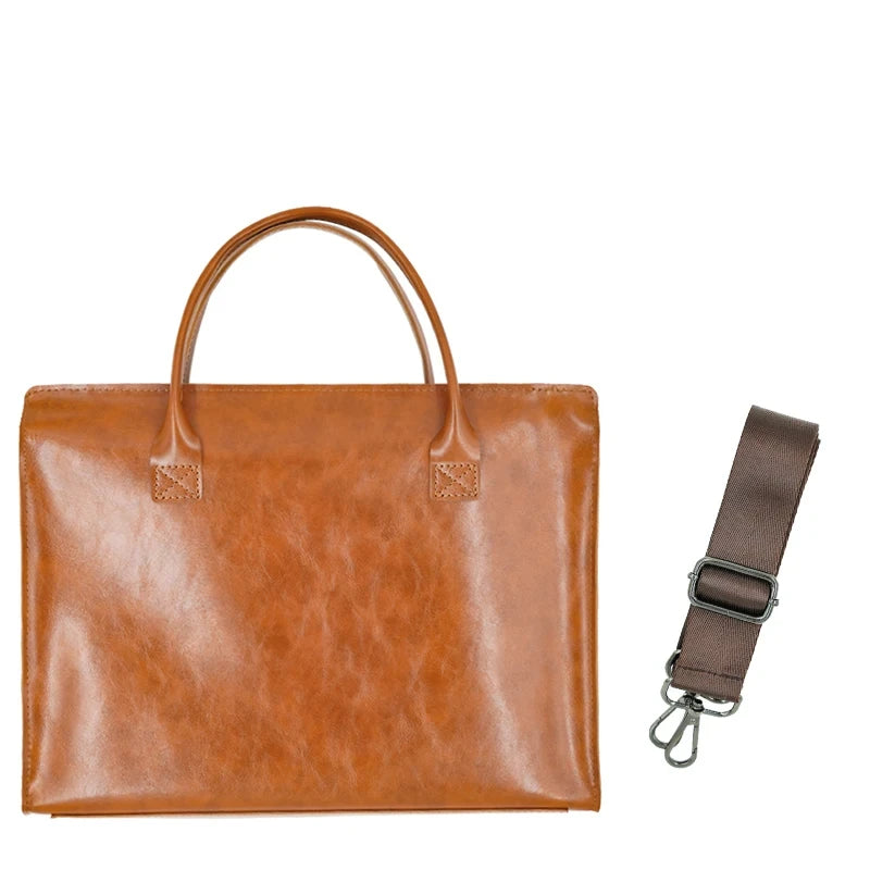 Leather Laptop Tote