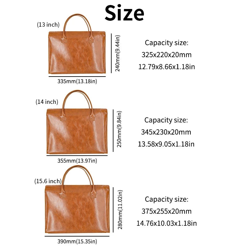 Leather Laptop Tote