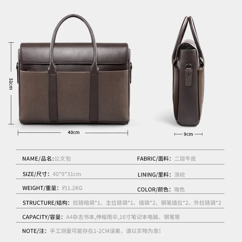 Leather Office Handbag