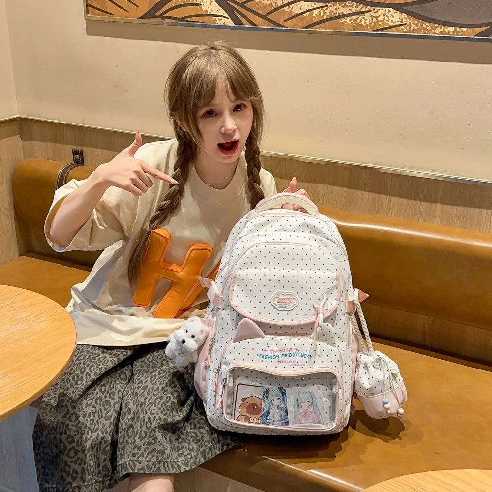 Polka Dot Ita Student Backpack