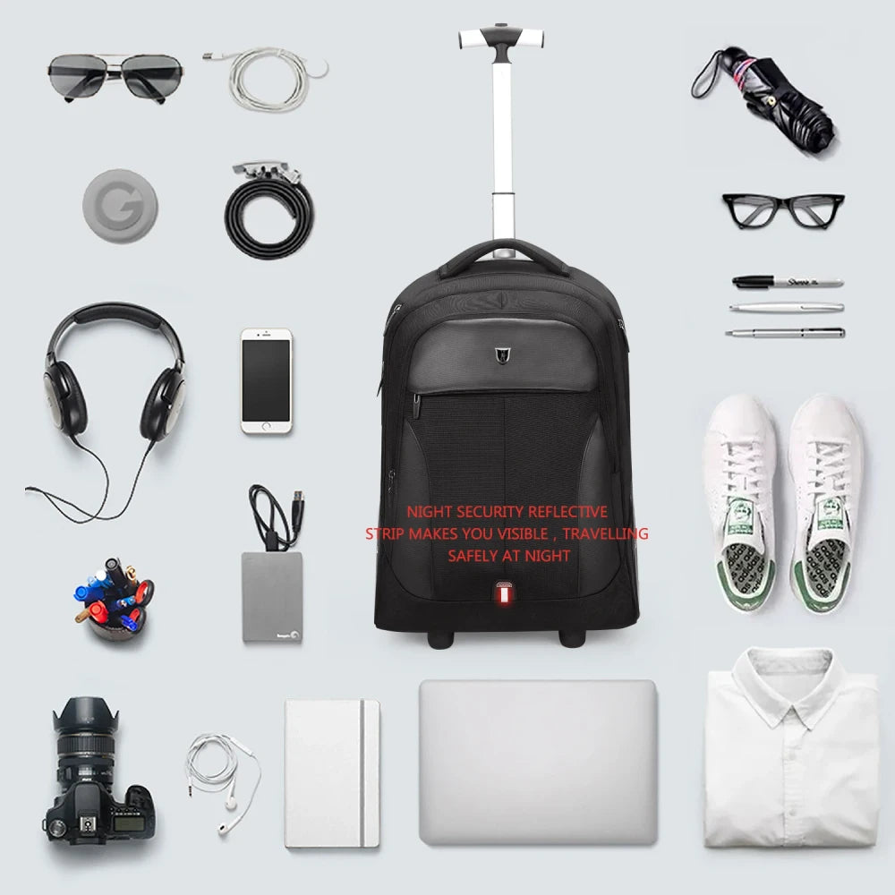Rolling Laptop Travel Backpack