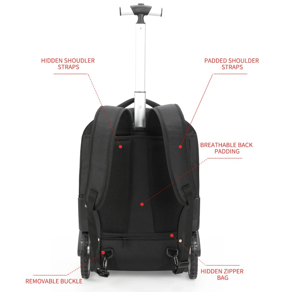 Rolling Laptop Travel Backpack