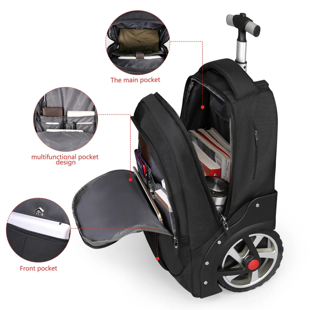 Rolling Laptop Travel Backpack