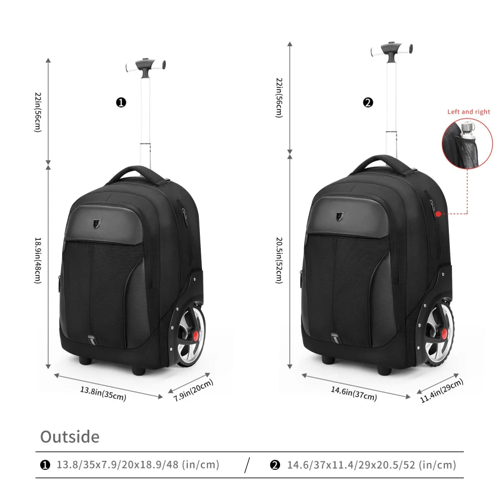Rolling Laptop Travel Backpack