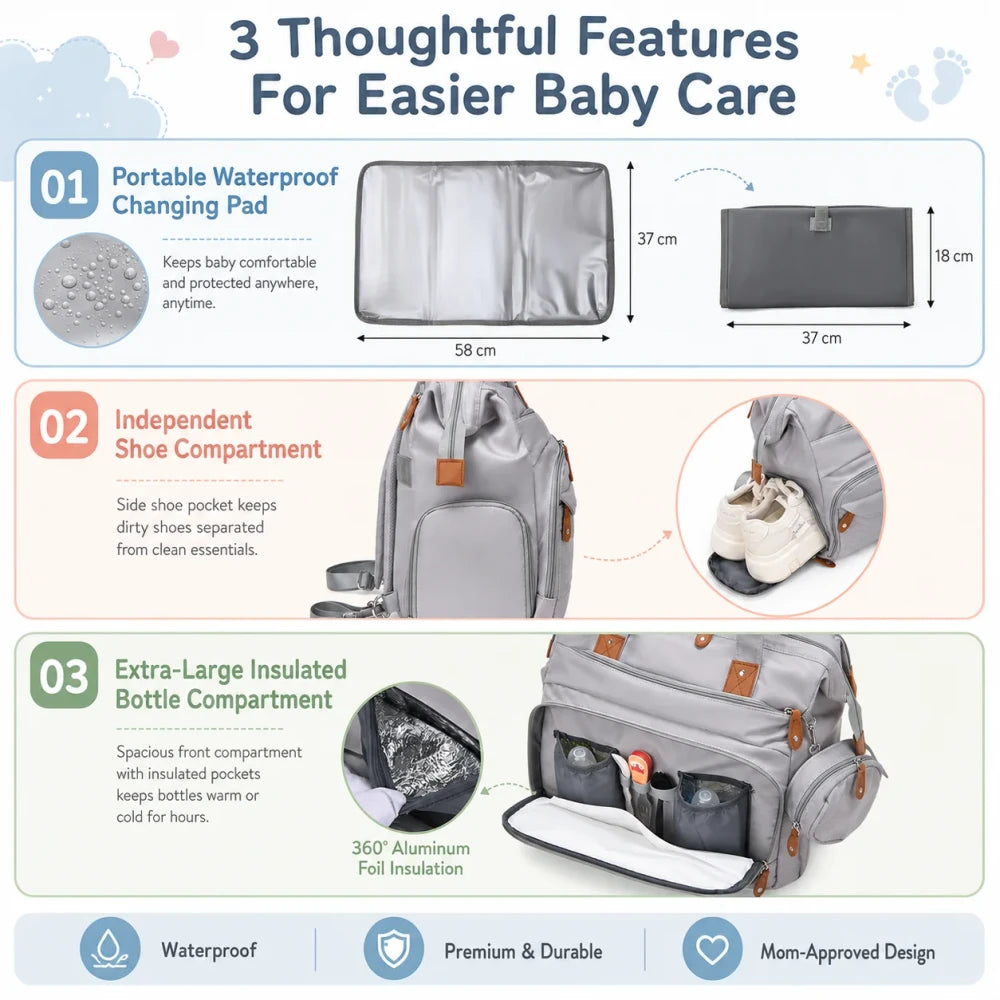 Multifunction Diaper Backpack
