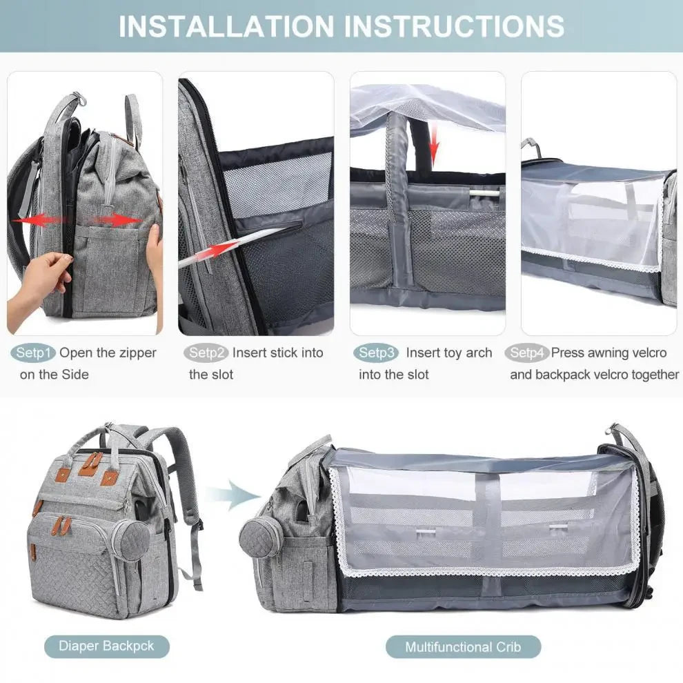 Travel Ready Diaper Backpack