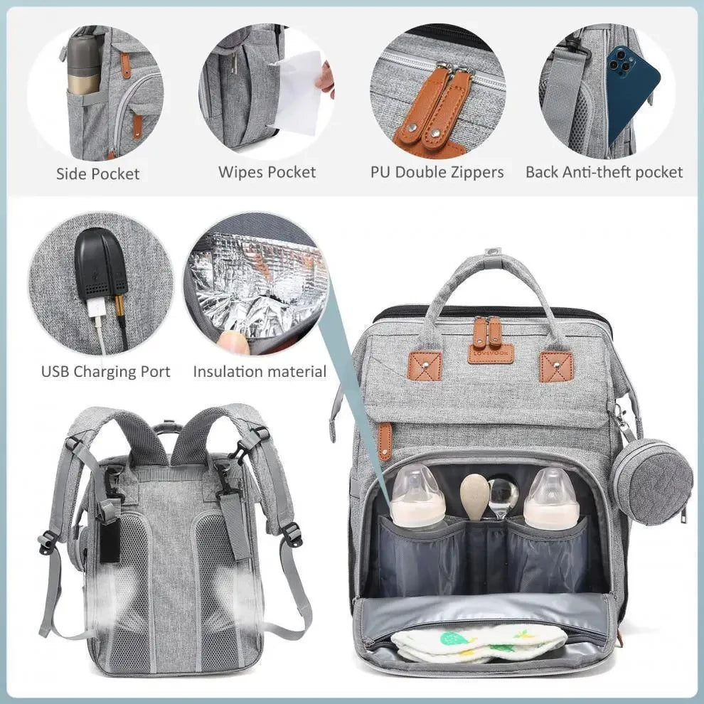 Travel Ready Diaper Backpack