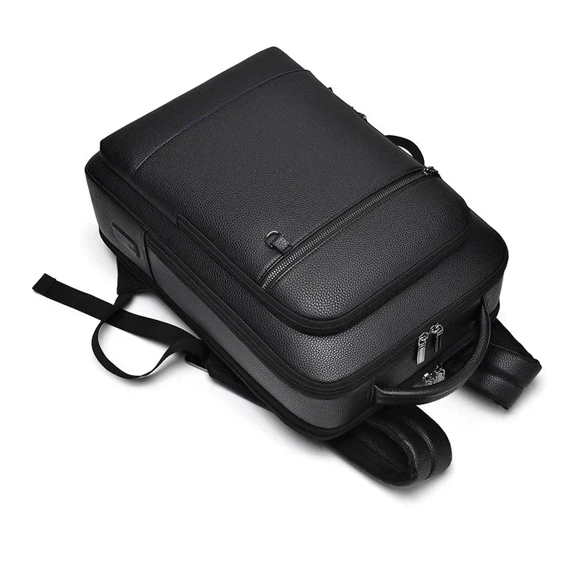 Executive PU Leather Laptop Backpack