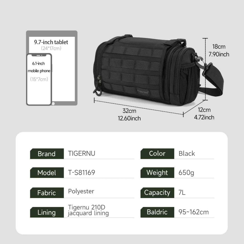 Tactical Nylon Hiking Crossbody Bag