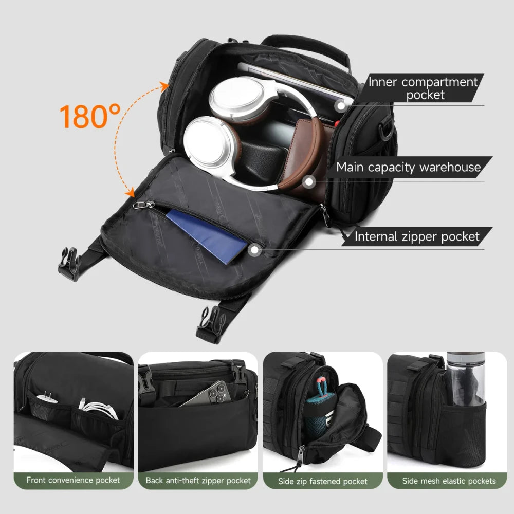 Tactical Nylon Hiking Crossbody Bag