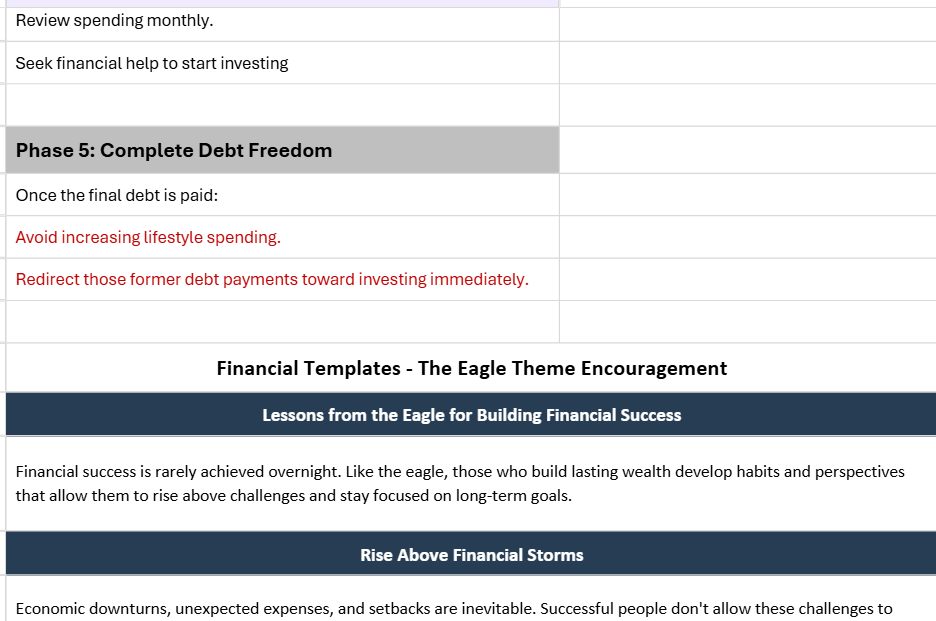 Debt Payoff Personal Financial Template