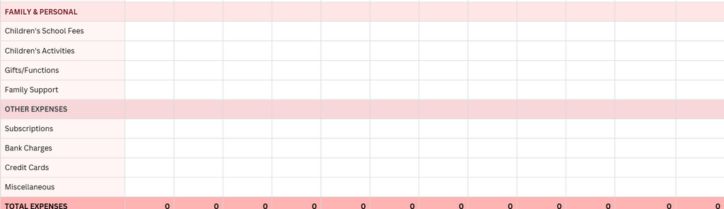 Expense Tracker - Personal Financial Template