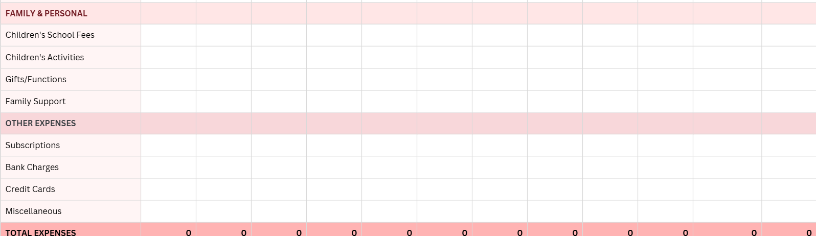 Expense Tracker - Personal Financial Template