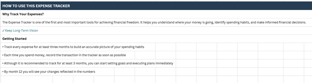Expense Tracker - Personal Financial Template